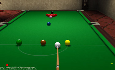 Snooker Game Online features full 3d environment and perfect game.